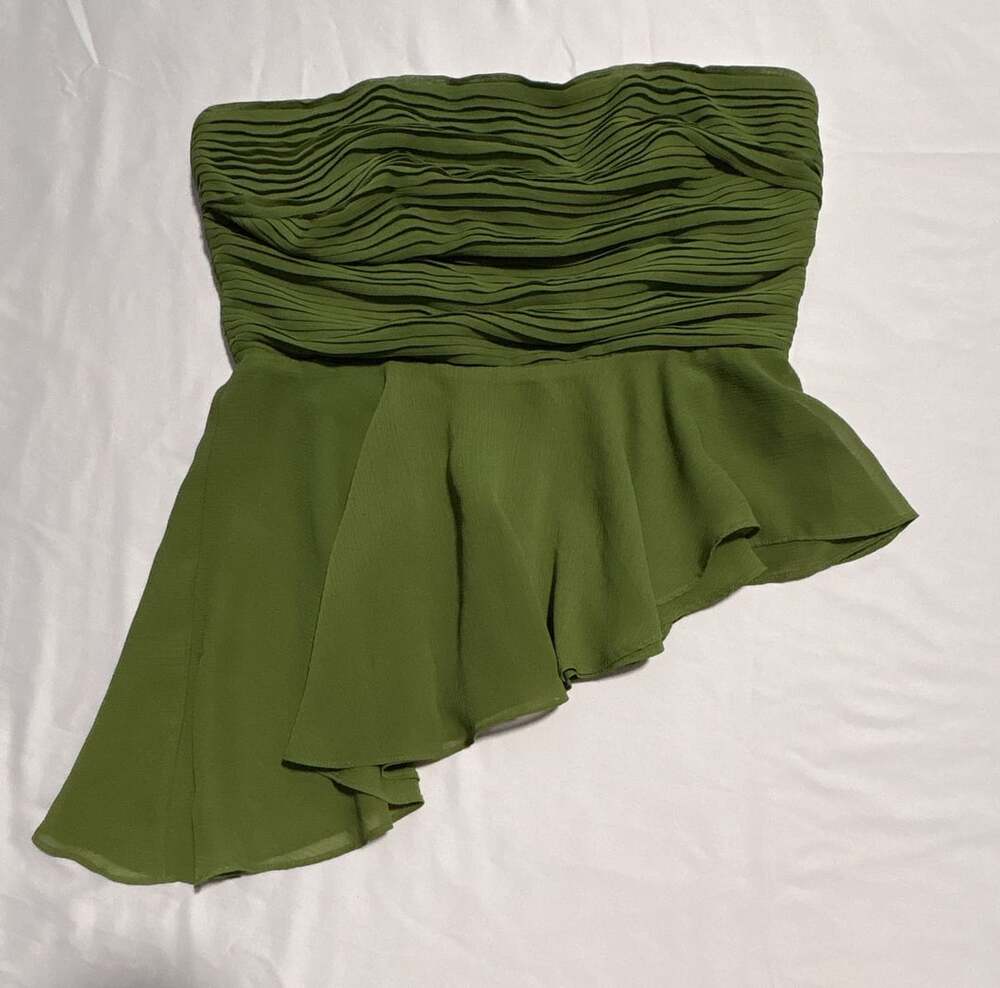 Parker The Delilah Strapless Top In Callisto Green Size 10